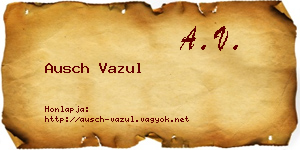 Ausch Vazul névjegykártya